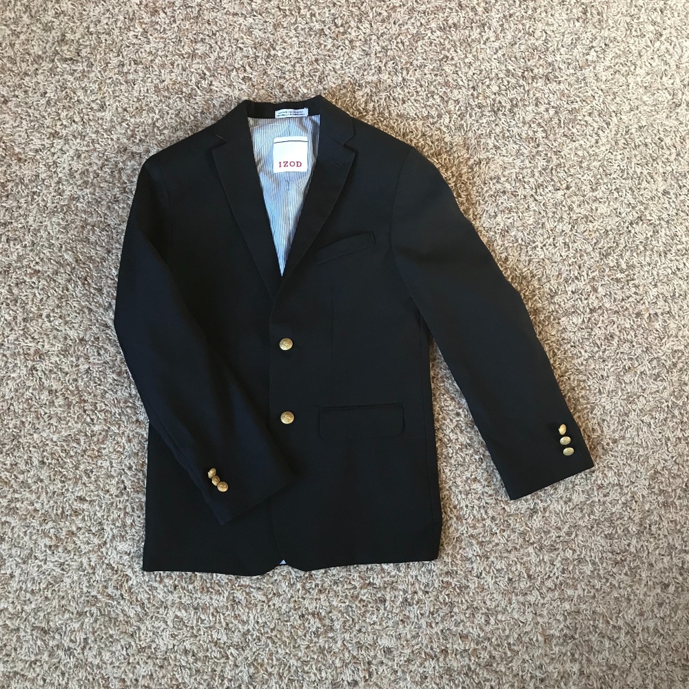 Izod Boys Navy Sport Coat Blazer